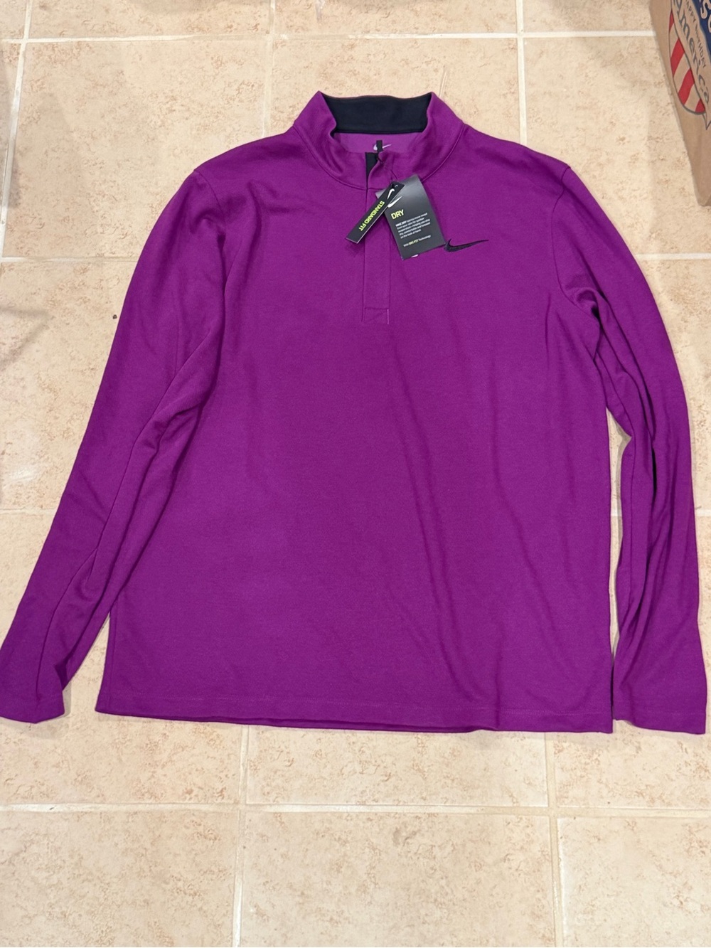 Nike Purple Dri-FIT Quarter-Zip Pullover